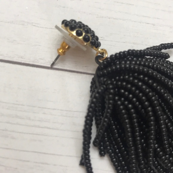 Baublebar Sugarfix black beaded tassel earring NEW - Picture 3 of 3
